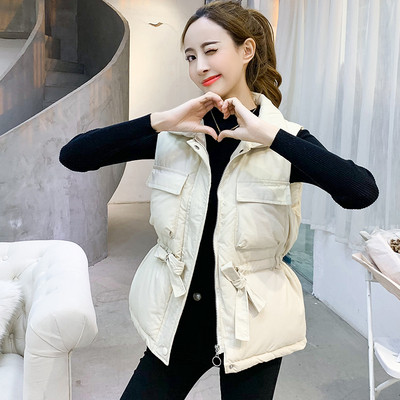 Női sport-alkalmi mellény derékkötővel több színben