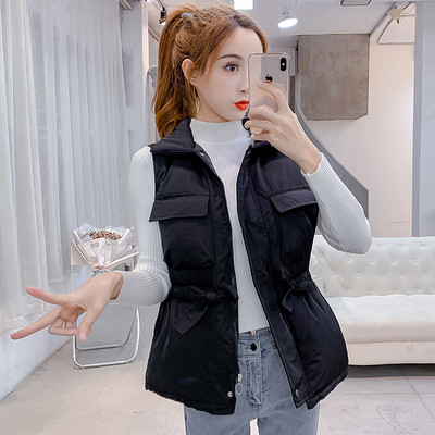 Női sport-alkalmi mellény derékkötővel több színben