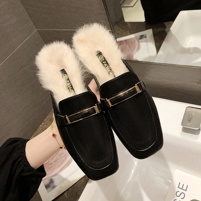 Μοντέρνες οικολογικές δερμάτινες γυναικείες παντόφλες