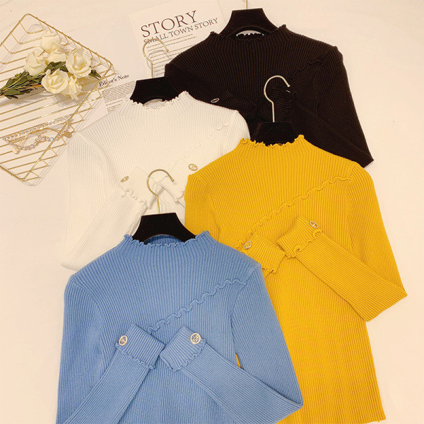 Divatos női pulóver vékony kötésből négy színben