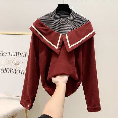 Modern női blúz pólógallérral több színben