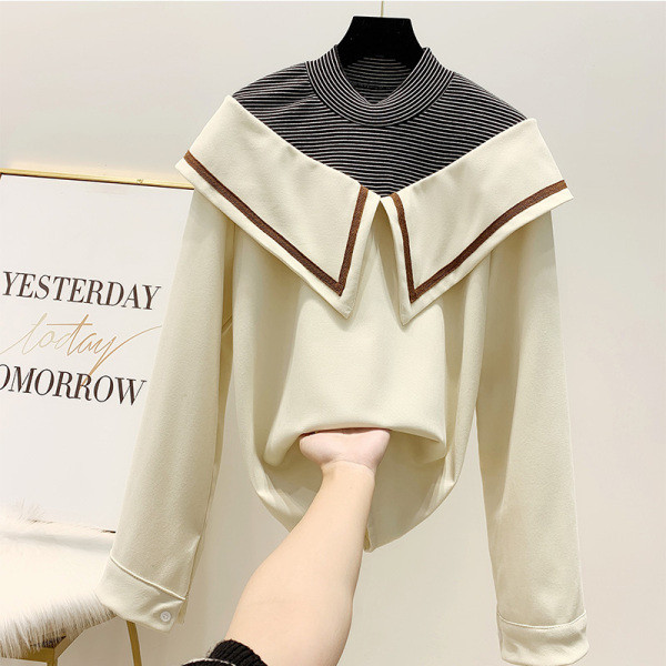 Modern női blúz pólógallérral több színben