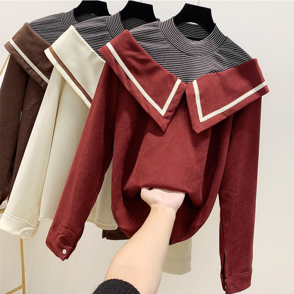 Modern női blúz pólógallérral több színben