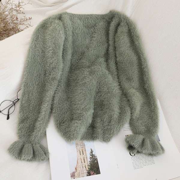 Modern női pulóver több színben nyakkendővel és V-nyakkal