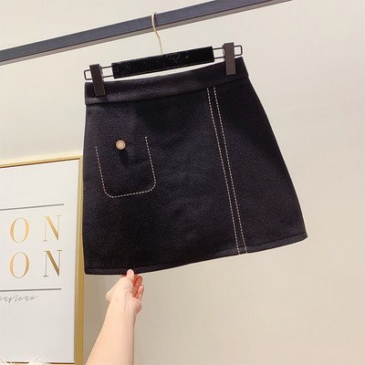 Női szoknya magas derékkal, zsebbel három színben