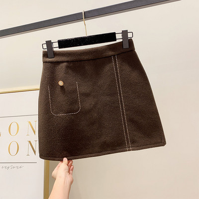 Női szoknya magas derékkal, zsebbel három színben