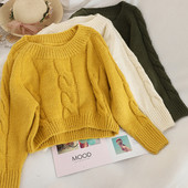 Μοντέρνο γυναικείο πουλόβερ σε τέσσερα χρώματα φαρδύ μοντέλο