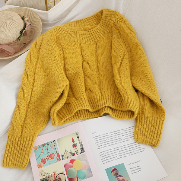 Μοντέρνο γυναικείο πουλόβερ σε τέσσερα χρώματα φαρδύ μοντέλο