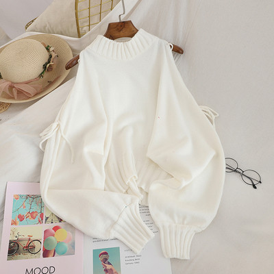 Aktuális női pulóver több színben nyakkendővel