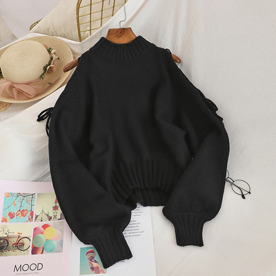 Aktuális női pulóver több színben nyakkendővel