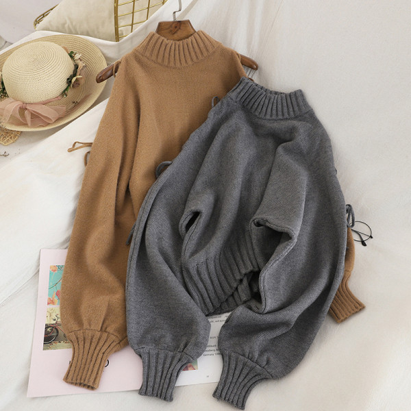 Aktuális női pulóver több színben nyakkendővel