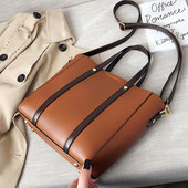 Κομψή γυναικεία έκο δερμάτινη τσάντα με μακρύ και κοντό χερούλι
