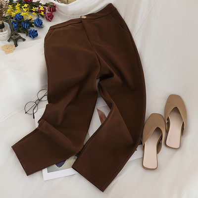 Modern női nadrág három színben, magas derékkal és zsebekkel