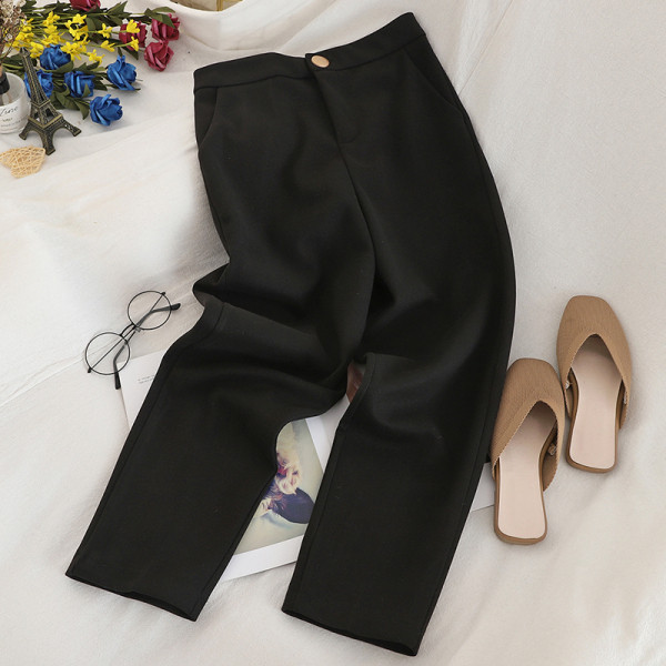 Modern női nadrág három színben, magas derékkal és zsebekkel