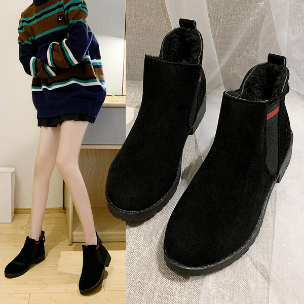 Modern női csizma öko velúrból, puha béléssel