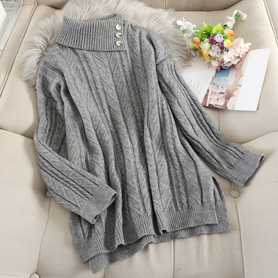 Modern női pulóver gombokkal több színben