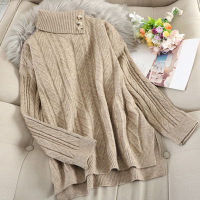 Modern női pulóver gombokkal több színben