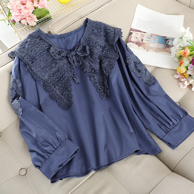 Γυναικείο καρό  πουκάμισο με δαντέλα σε διάφορα χρώματα