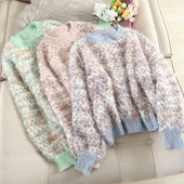 Γυναικείο χνουδοτό πουλόβερ σε τρία χρώματα