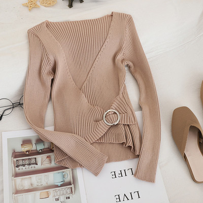 Γυναικεία casual μπλούζα  σε διάφορα χρώματα με V-neck