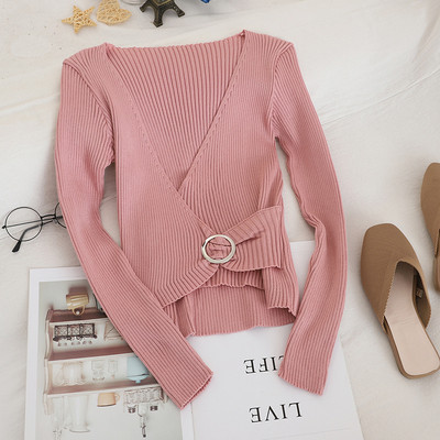 Γυναικεία casual μπλούζα  σε διάφορα χρώματα με V-neck