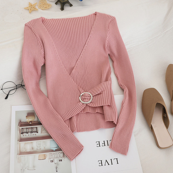 Γυναικεία casual μπλούζα  σε διάφορα χρώματα με V-neck