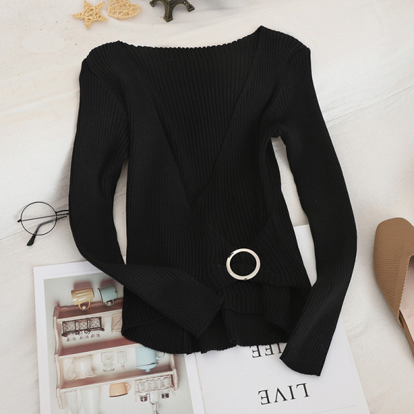 Γυναικεία casual μπλούζα  σε διάφορα χρώματα με V-neck