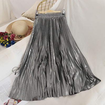 Női redőzött szoknya négy színben gumírozott derékkal