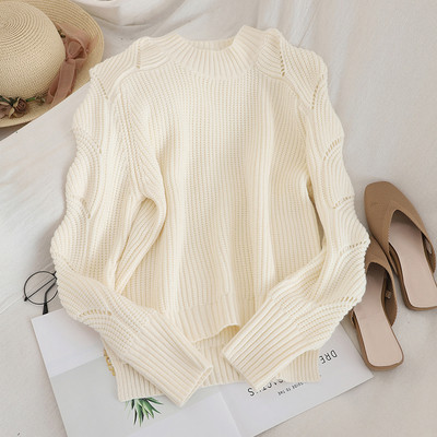 Κομψό γυναικείο πουλόβερ  με οβάλ λαιμόκοψη σε τέσσερα χρώματα