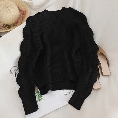 Κομψό γυναικείο πουλόβερ  με οβάλ λαιμόκοψη σε τέσσερα χρώματα