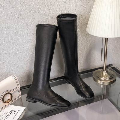 Női cipzáras csizma barna és fekete színben, öko bőrből