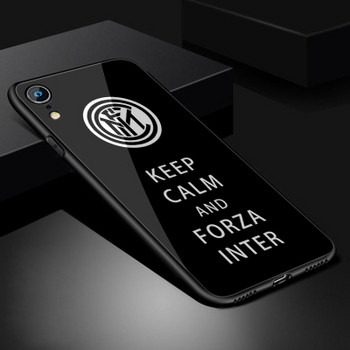 Силиконов калъф за Iphone XR с надпис KEEP CALM and FORZA INTER -  два модела