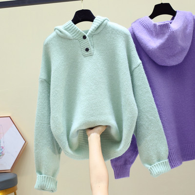 Női vastag blúz kapucnival több színben