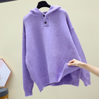 Női vastag blúz kapucnival több színben