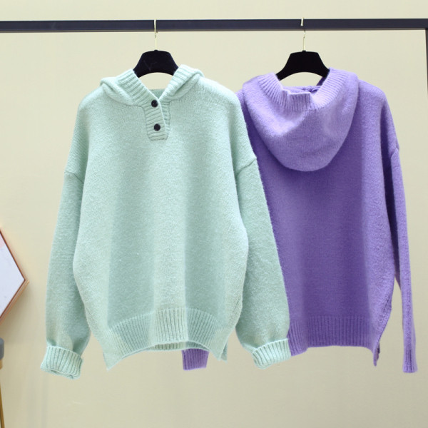 Női vastag blúz kapucnival több színben