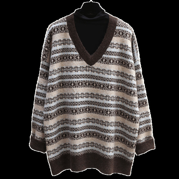 Χειμερινό γυναικείο πουλόβερ με λαιμόκοψη σε τρία χρώματα