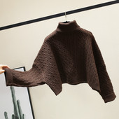 Női téli pulóver magas pólógallérral több színben