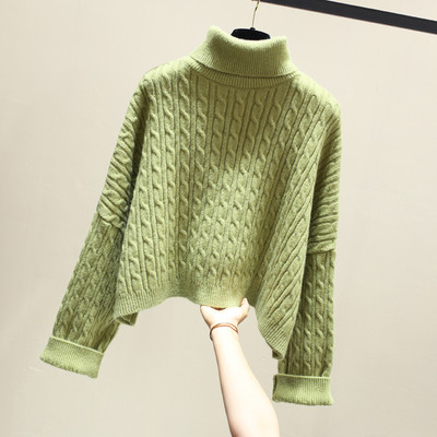 Női téli pulóver magas pólógallérral több színben