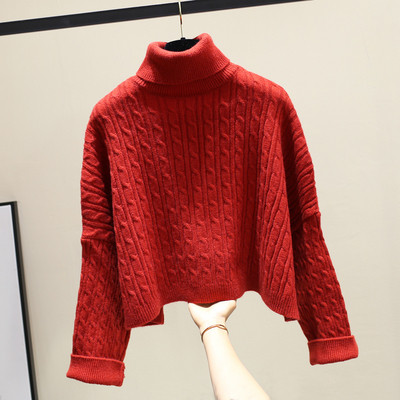 Női téli pulóver magas pólógallérral több színben