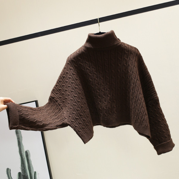 Női téli pulóver magas pólógallérral több színben