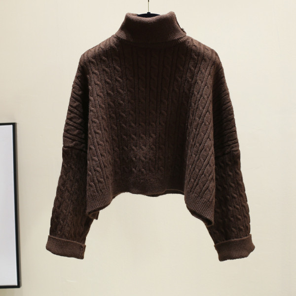 Női téli pulóver magas pólógallérral több színben