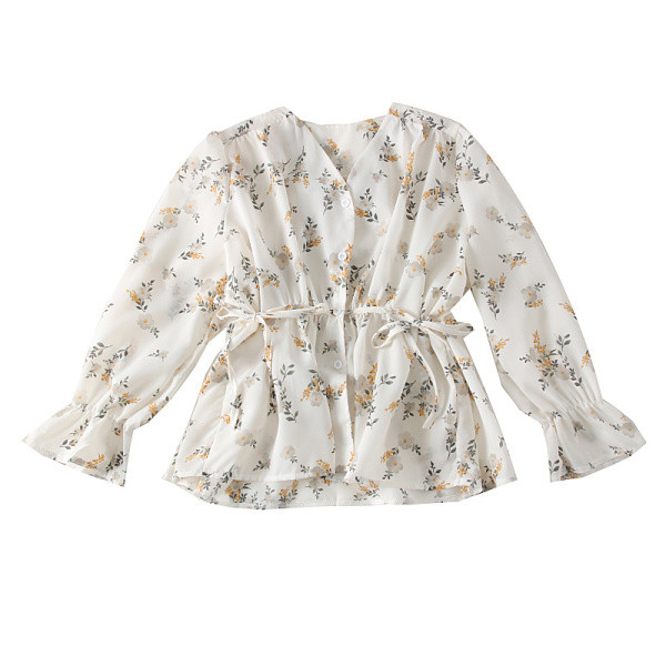 Modern női blúz gombokkal és virágmotívumokkal több színben