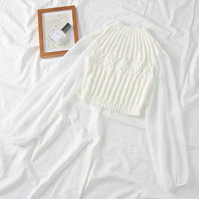 Új modell női blúz tüll ujjal több színben