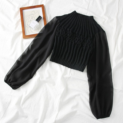 Új modell női blúz tüll ujjal több színben