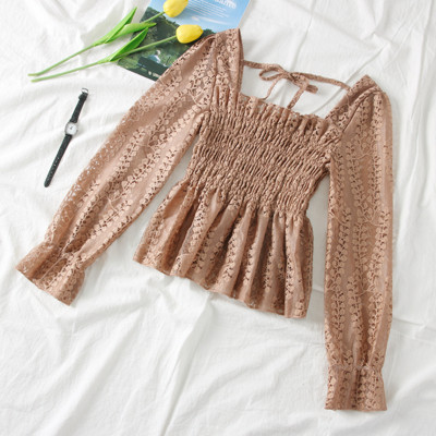 Új modell női blúz négyzet alakú nyakkivágással - több színben