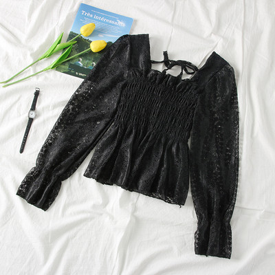 Új modell női blúz négyzet alakú nyakkivágással - több színben