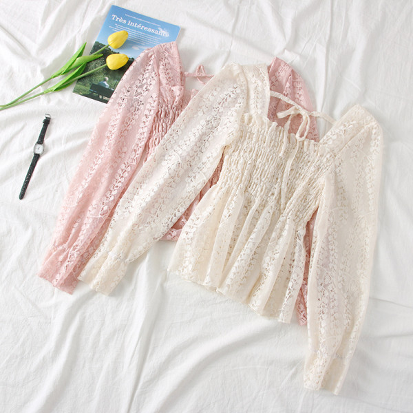 Új modell női blúz négyzet alakú nyakkivágással - több színben