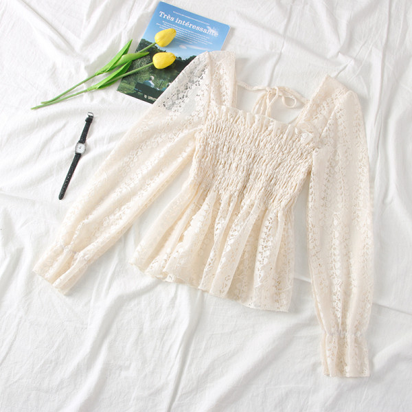 Új modell női blúz négyzet alakú nyakkivágással - több színben