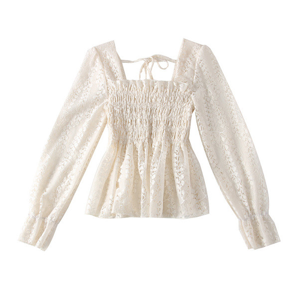 Új modell női blúz négyzet alakú nyakkivágással - több színben