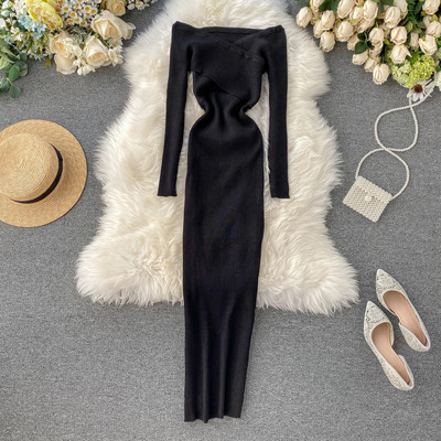 Modern női hosszú ruha öt színben